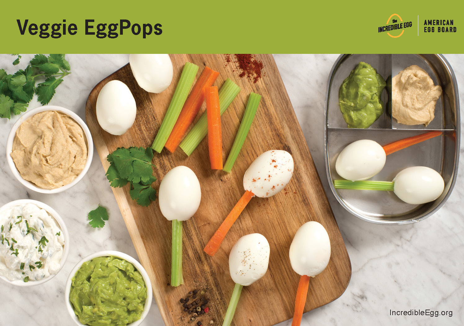 Veggie EggPops Recipe Cards